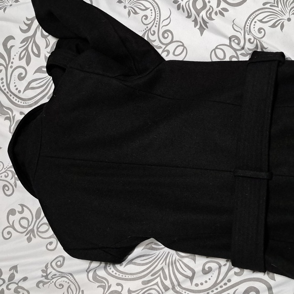 Le Chateau Wool-blend Double Breasted Belted Trench Coat - Picture 9 of 16